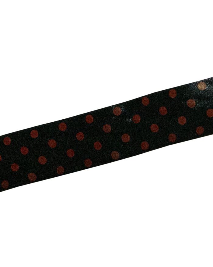 01-banda-panglica-saten-cu-buline-4cm__39-negru+rosu Panglica satin cu buline 0,7cm - 39-negru+rosu - imagine 1
