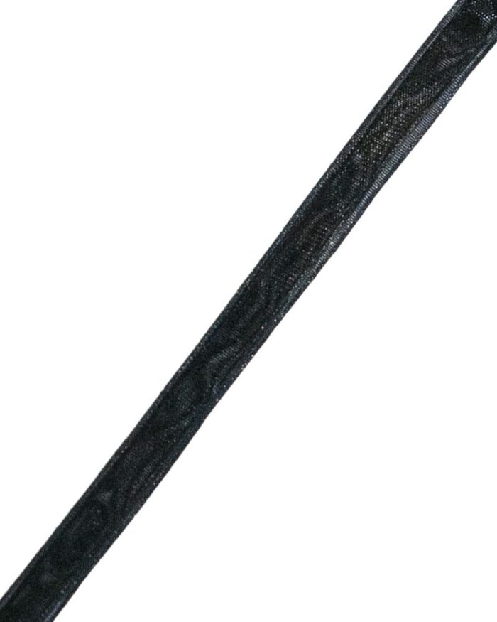 panglica organza; banda organza; Panglica organza 0,7cm - 039-negru - imagine 1