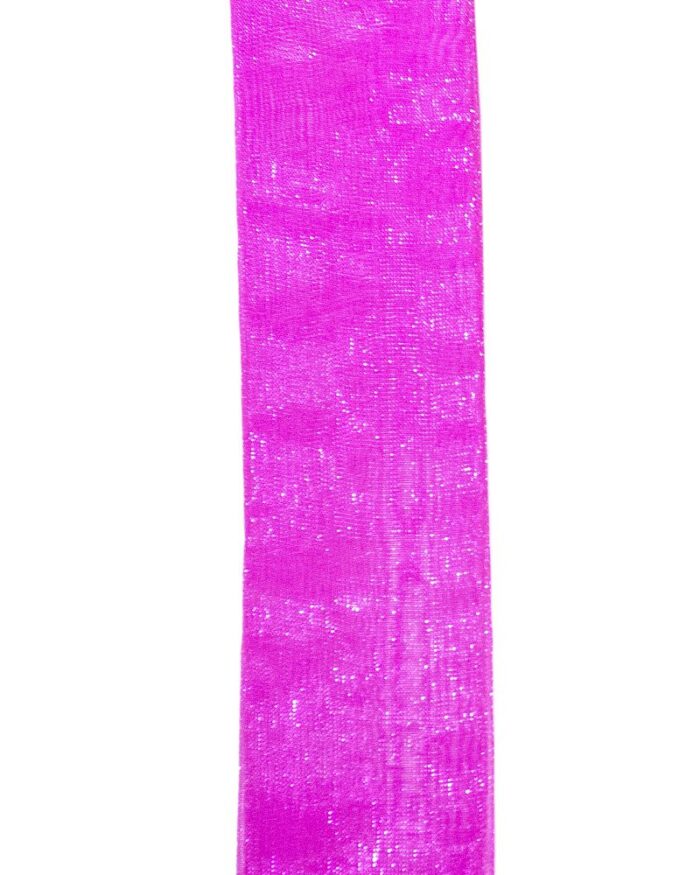 Panglica organza 4cm - 005-roz-intens - imagine 1