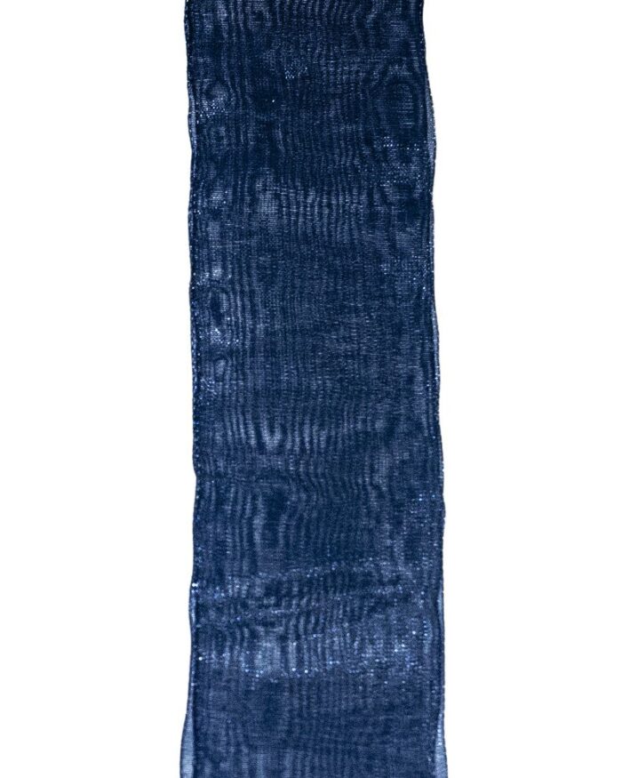 Panglica organza 4cm - 081-albastru-inchis - imagine 1