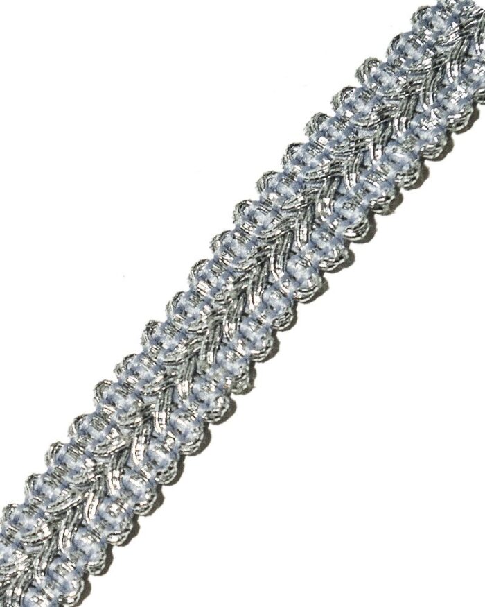 Dantela-brodata-lurex-G78-15mm-ok Dantela brodata cu lurex cu aspect metalic argintiu / auriu. Banda lurex dantela.