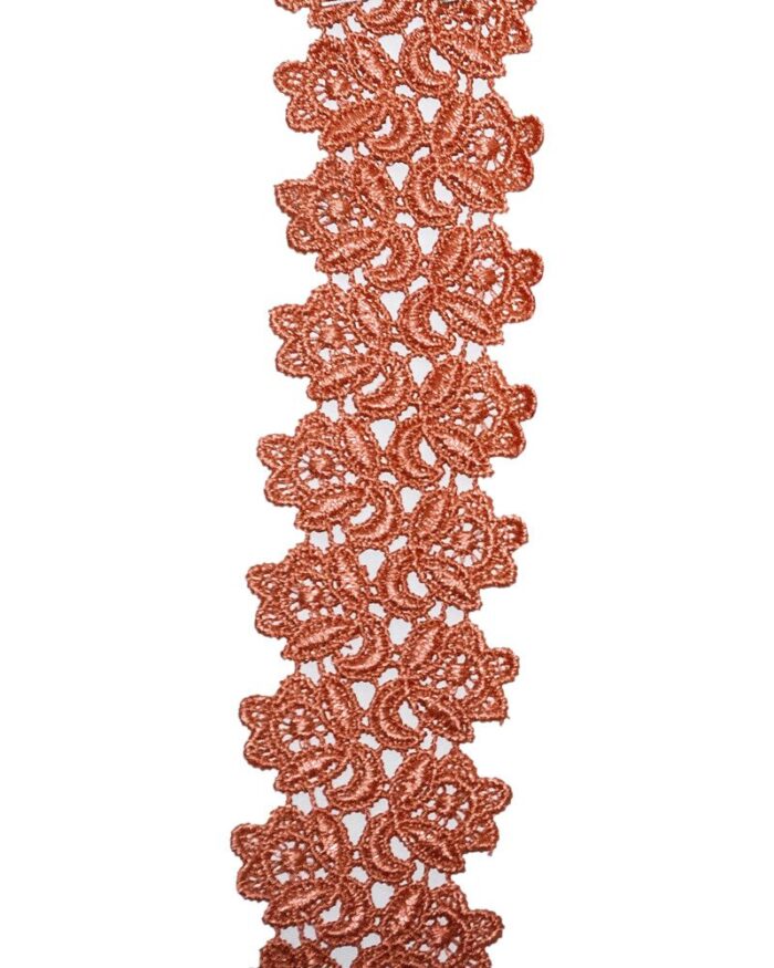 Dantela din poliester 45mm - S228-portocaliu - imagine 1