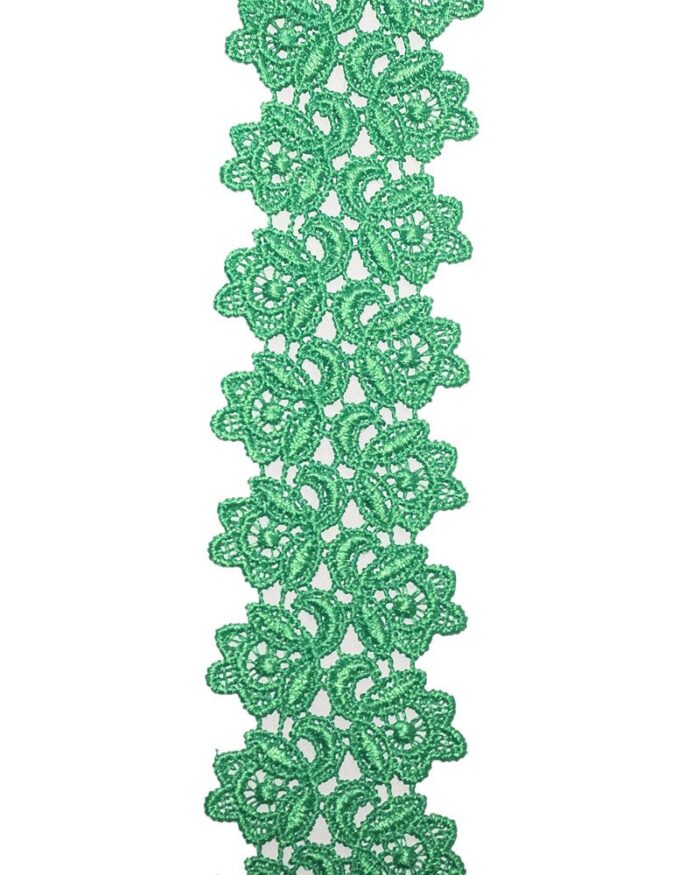 Dantela din poliester 45mm - S229-verde - imagine 1