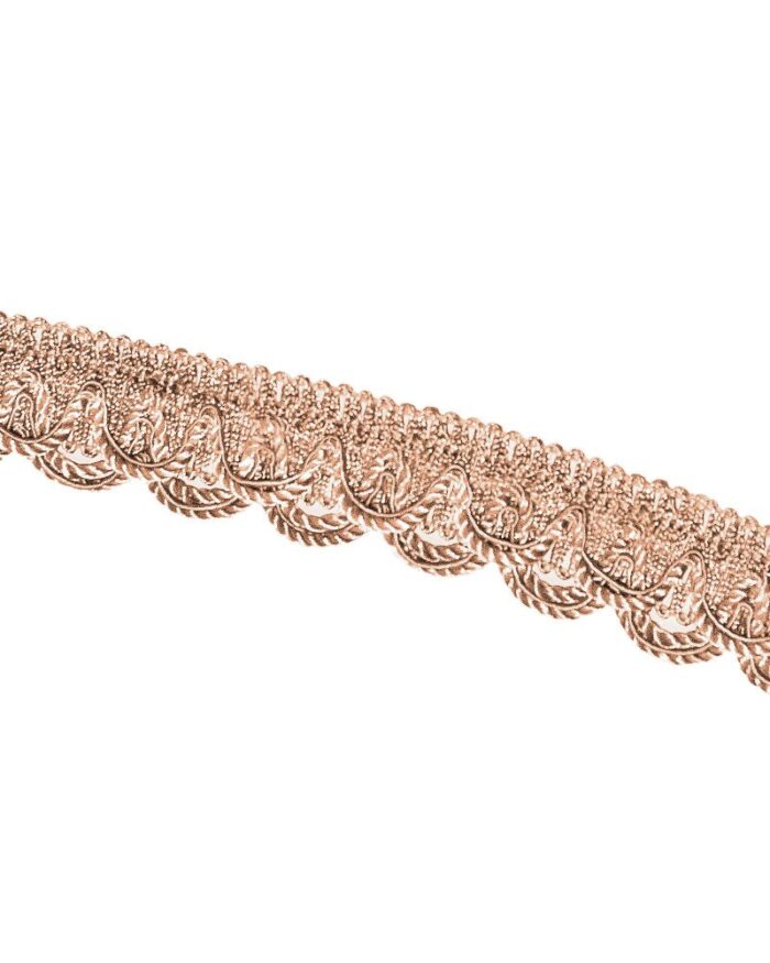 Dantela din poliester cu snur 30mm - LZ105-peach - imagine 1