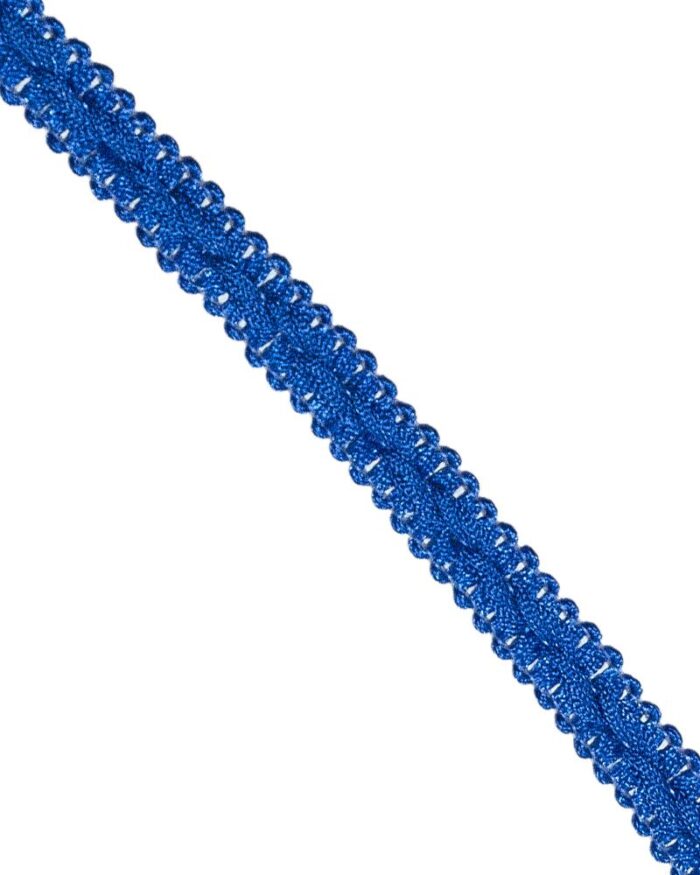 Dantela din poliester cu snur 12mm - TR107-albastru - imagine 1