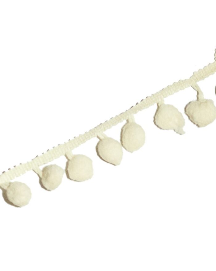 Banda cu ciucuri 25mm - C102-crem - imagine 1