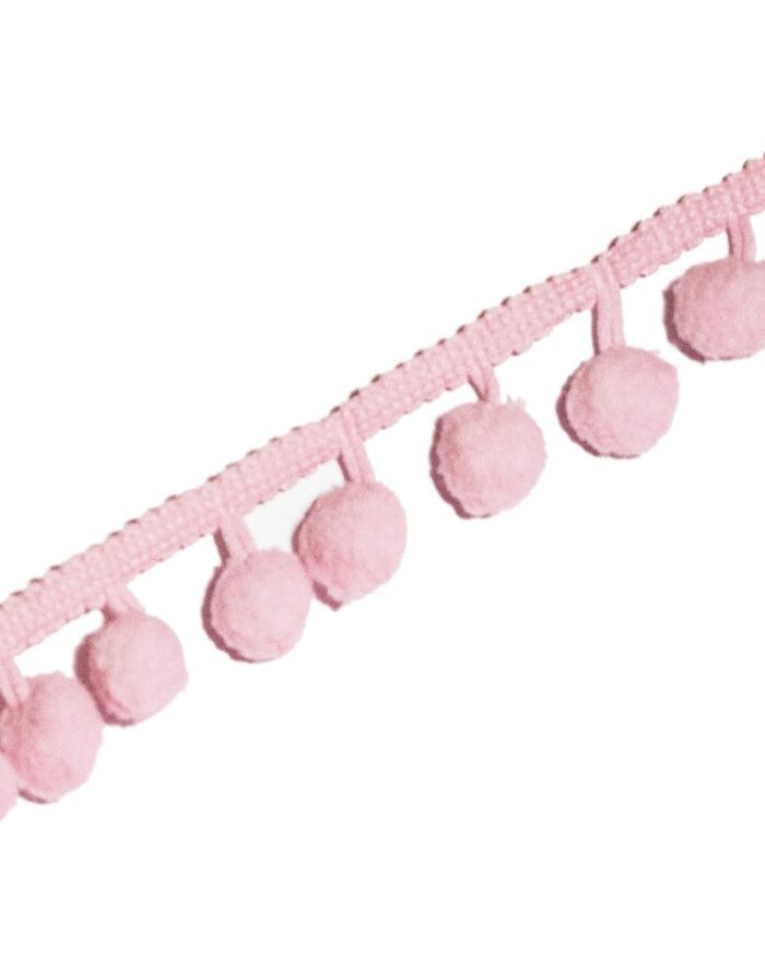 Banda cu ciucuri 25mm - C104-roz pal - imagine 1
