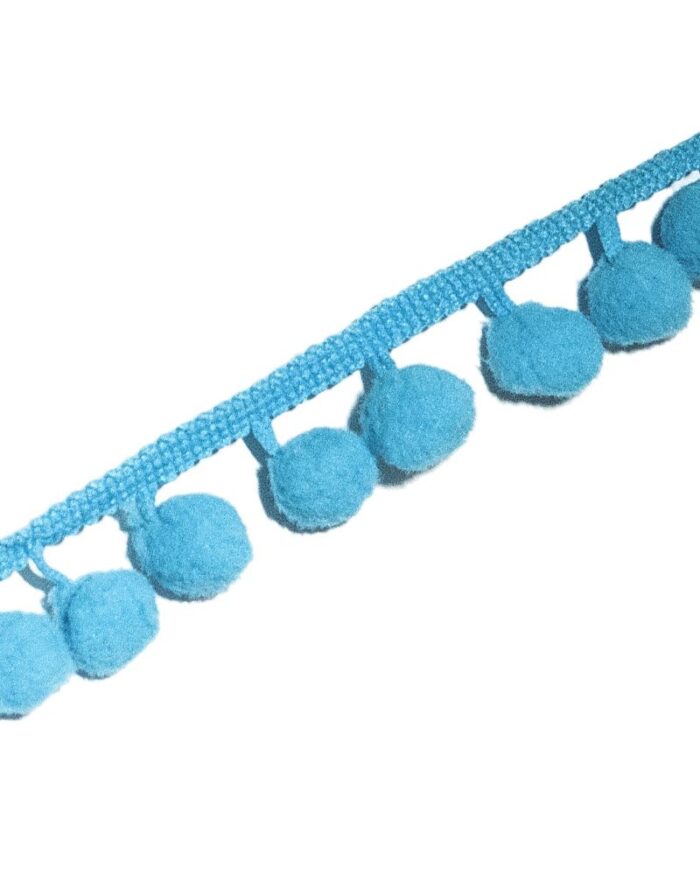 Banda cu ciucuri 25mm - C116-Albastru - imagine 1