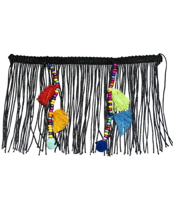 banda cu margele si ciucuri; franjuri; franjuri cu margele si ciucuri