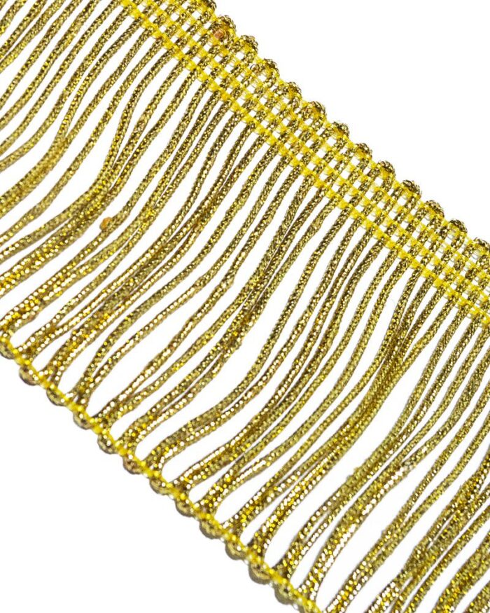 banda-dantela-lurex-G01-55mm Dantela brodata cu lurex cu aspect metalic argintiu / auriu. Banda lurex dantela.