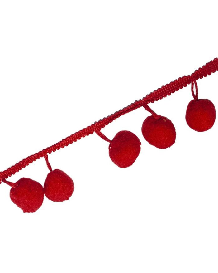 Banda cu ciucuri 35 mm - C210-rosu - imagine 1