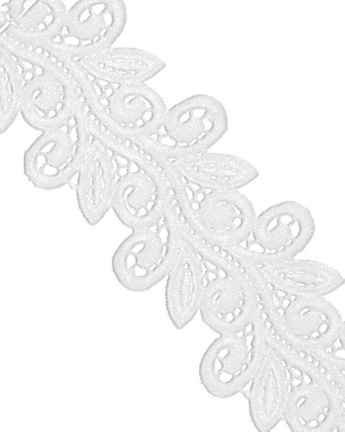 Dantela din bumbac BP 60mm - BP16-alb - imagine 1