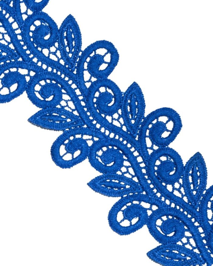 Dantela din bumbac BP 60mm - BP18-albastru - imagine 1