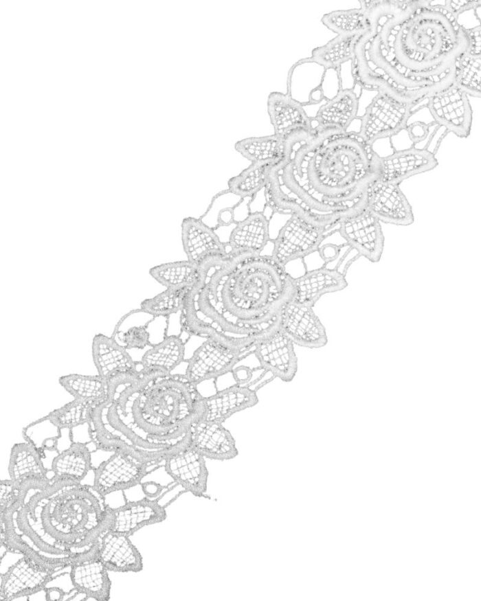 Dantela pasmanterie. Banda dantela; dantela din bumbac DB703 60mm