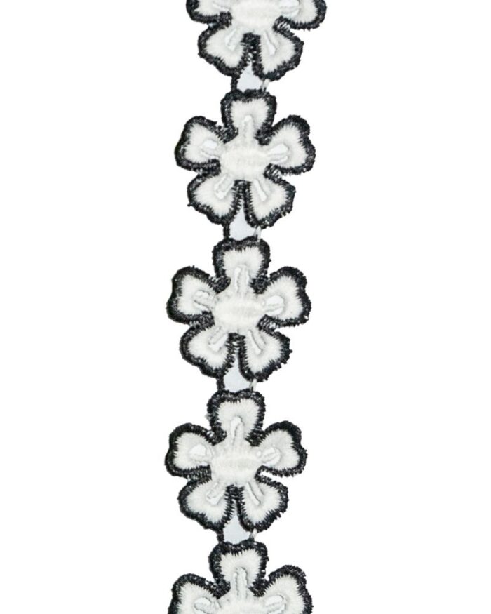 dantela-din-bumbac-cu-margine-de-poliester-32mm__FL113-negru dantela din bumbac cu margine de poliester - FL113-negru - imagine 1