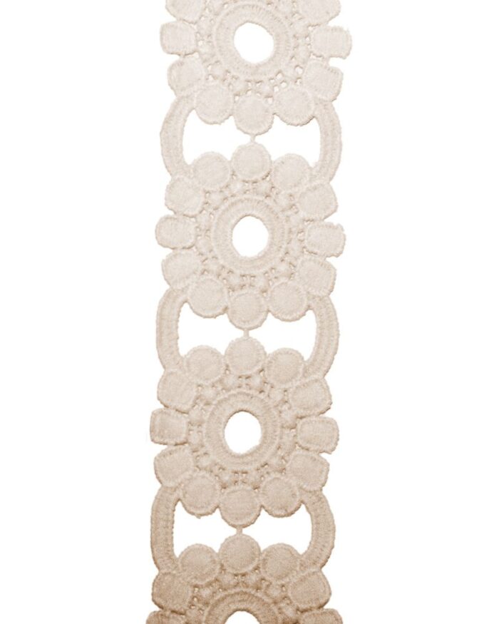 Dantela din bumbac 50mm - D104-crem - imagine 1