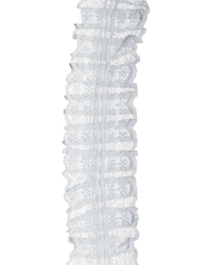 dantela organza 45mm - DCR10-alb - imagine 1