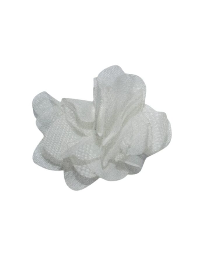 Dantela tulle cu organza 55mm - 101-alb - imagine 1