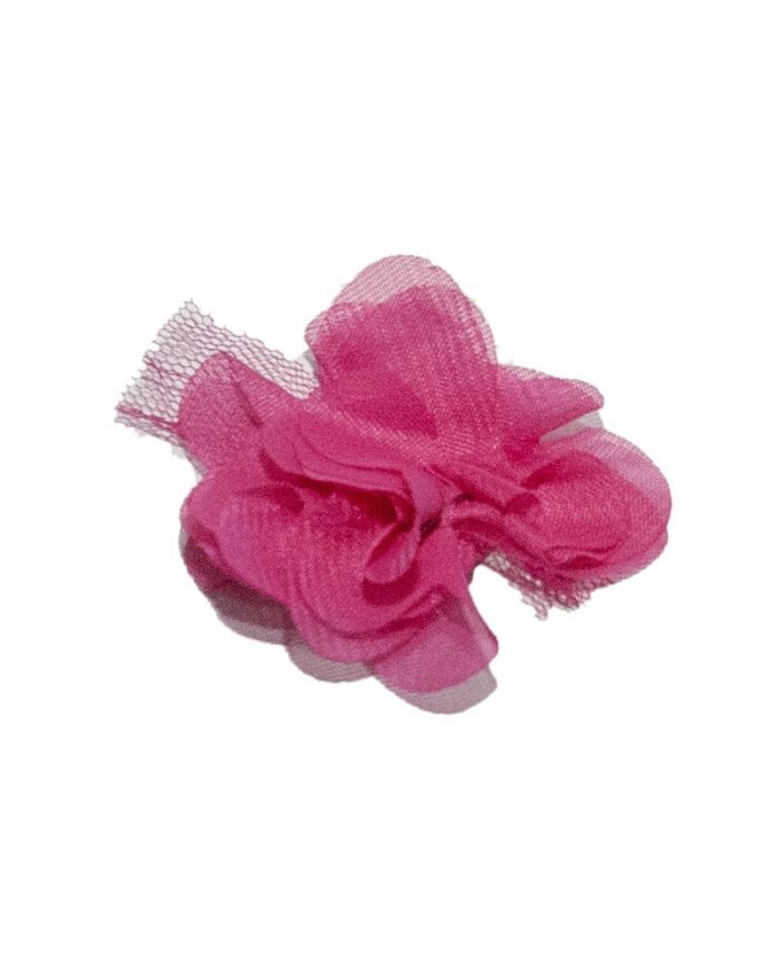 Dantela tulle cu organza 55mm - 106-roz-intens - imagine 1