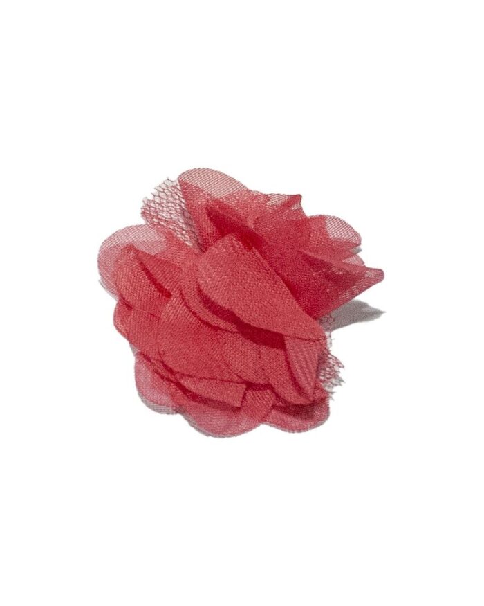 Dantela tulle cu organza 55mm - 108-piersica - imagine 1