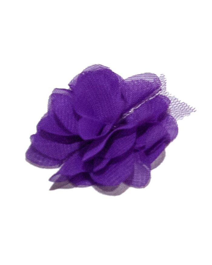 Dantela tulle cu organza 55mm - 112-mov - imagine 1