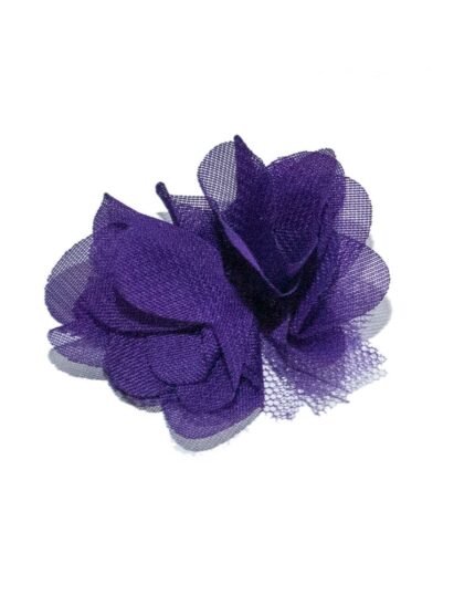 Dantela tulle cu organza 55mm - 113-mov-inchis