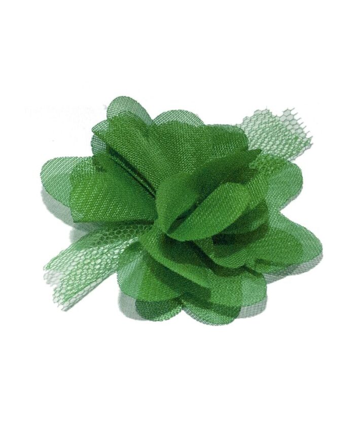 Dantela tulle cu organza 55mm - 116-verde - imagine 1