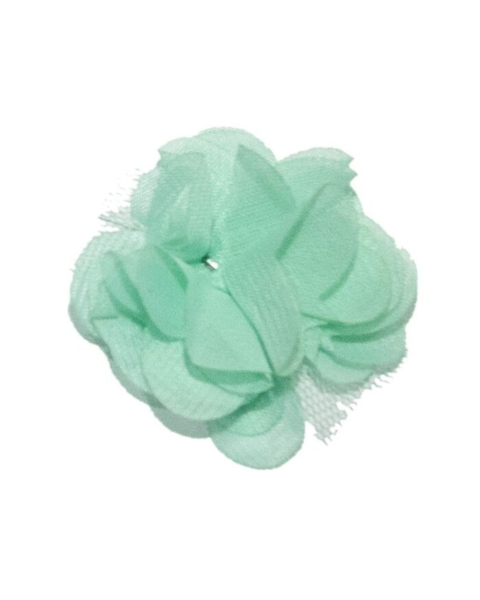 Dantela tulle cu organza 55mm - 117-menta - imagine 1