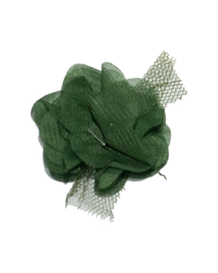 Dantela tulle cu organza 55mm - 118-verde-inchis - imagine 1