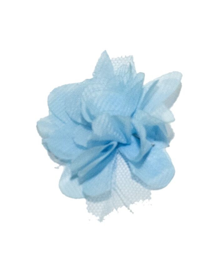 Dantela tulle cu organza 55mm - 119-albastru-deschis - imagine 1