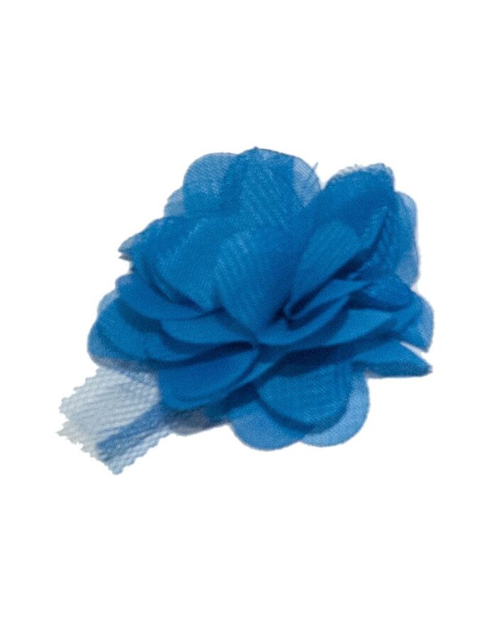 Dantela tulle cu organza 55mm - 120-albastru - imagine 1