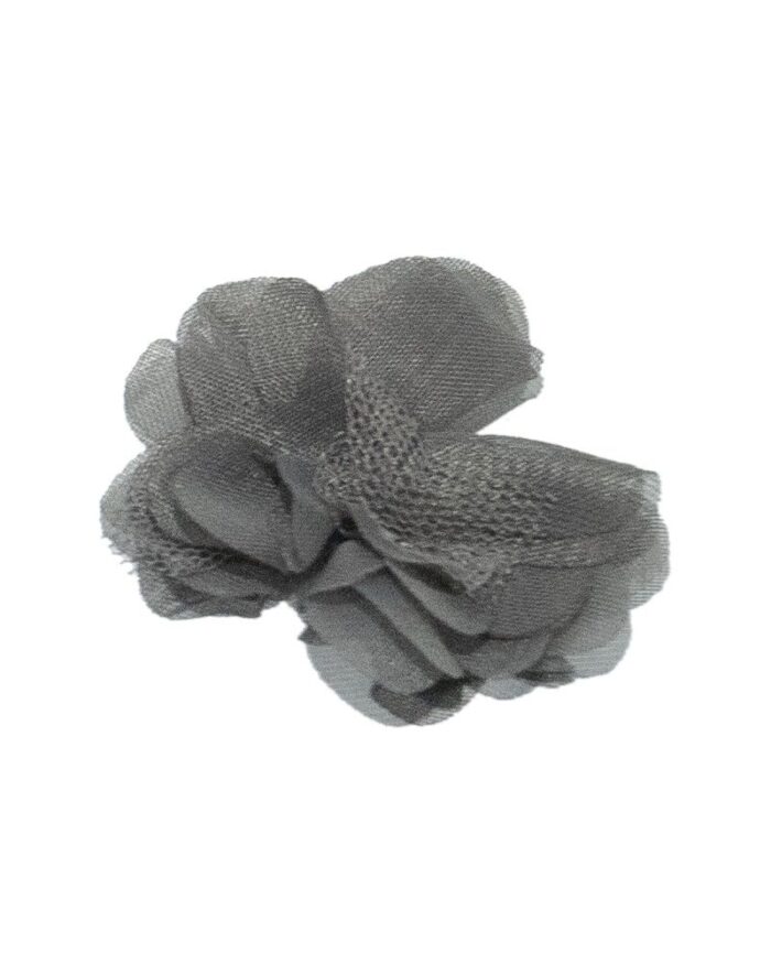 Dantela tulle cu organza 55mm - 124-gri - imagine 1