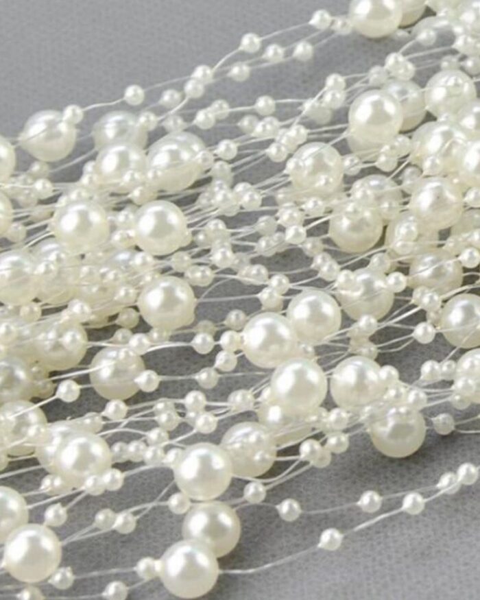 Sirag perle de plastic 8+3mm - Pi501-crem - imagine 1