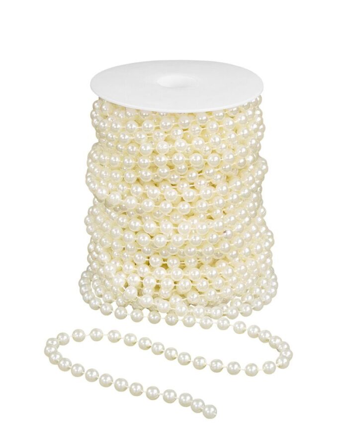 Sirag perle de plastic; decorarea legăturilor de flori, coroane, scaune, ambalare cadouri, aranjamente de nunta, floristica, aranjamente de craciun sau ca un lant