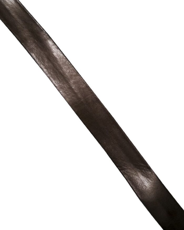 Banda bias imitatie de piele 15 mm - 207-maro-metalic - imagine 1