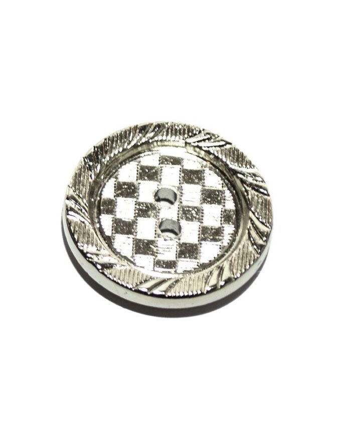 Nasturi metalizati cu model argintii Ø42 - NA91-ag - imagine 1