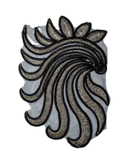 Dantela brodata DBR 23cm - DBR1022-cupru+negru