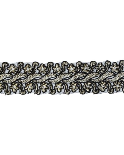 Dantela brodata DBR 4,5cm - DBR554-auriu