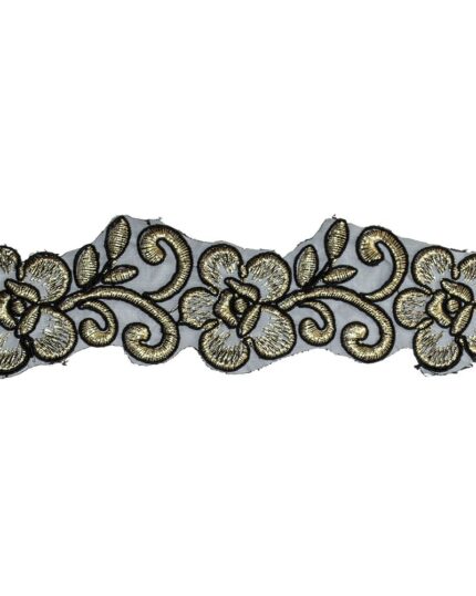 Dantela brodata DBR 5,5cm - DBR529-auriu