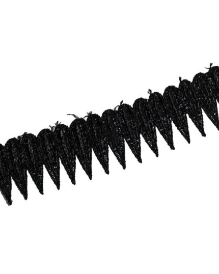 Dantela brodata poliester 4cm - D933-negru