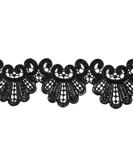 Dantela din poliester 5,5cm - D391-negru