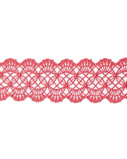 Dantela din poliester 55mm - S687-rosu-pal