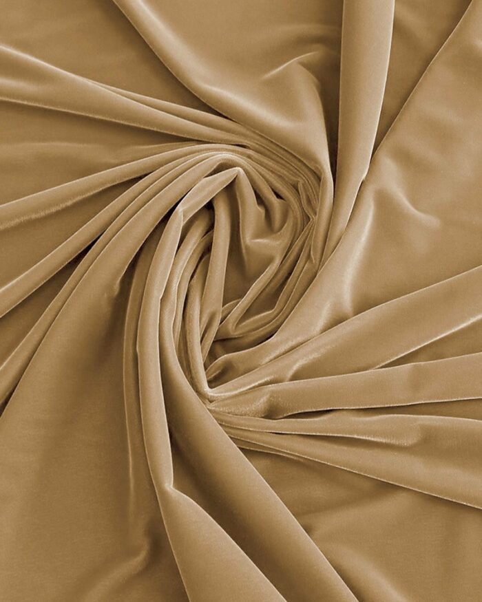 material catifea elastica 1,5m Lux - 130-mustar - imagine 1