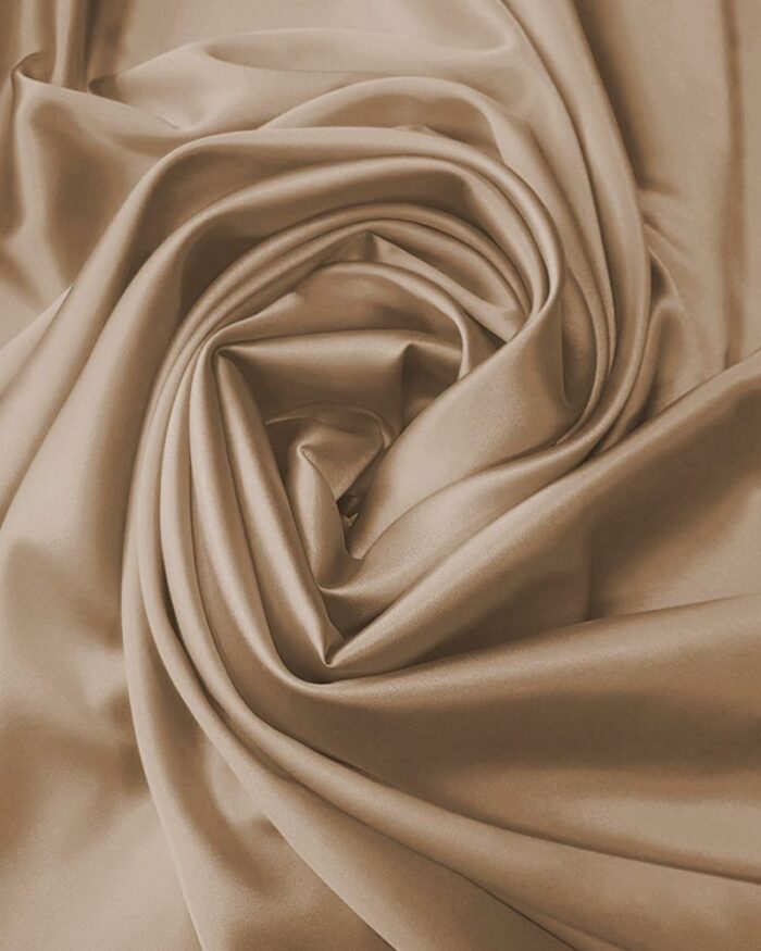 Material textil matase satinata 1,5m - 132-bej - imagine 1