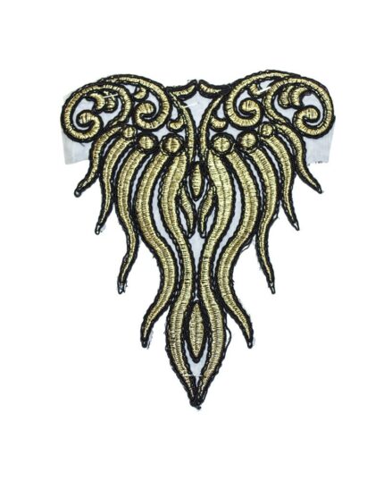 Dantela brodata lurex DBR-19cm - DBR1029-auriu