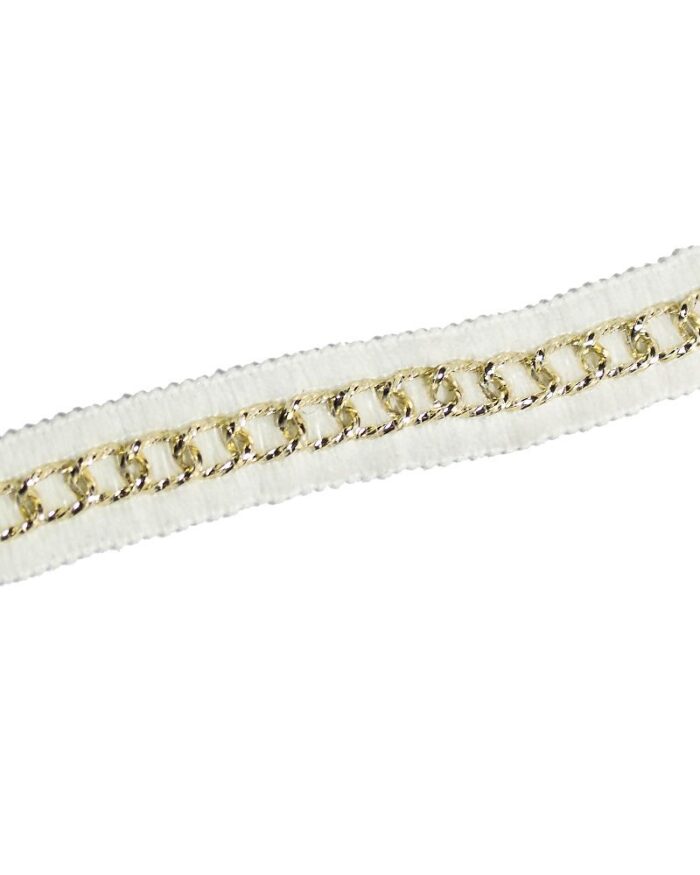 dantela brodata cu lant metalic BL109-25mm; Dantela brodata poliester; dantela brodata perle; dantela brodata pietre; dantela brodata; dantela poliester cristale; dantela poliester; dantela florala; dantela din poliester cu fluturi; dantela poliester flori; Dantela poliester cu model perle si cristale