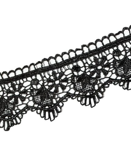 dantela poliester florala 7cm; dantela poliester; dantela florala; dantela din poliester cu fluturi; dantela poliester flori; antela poliester florala