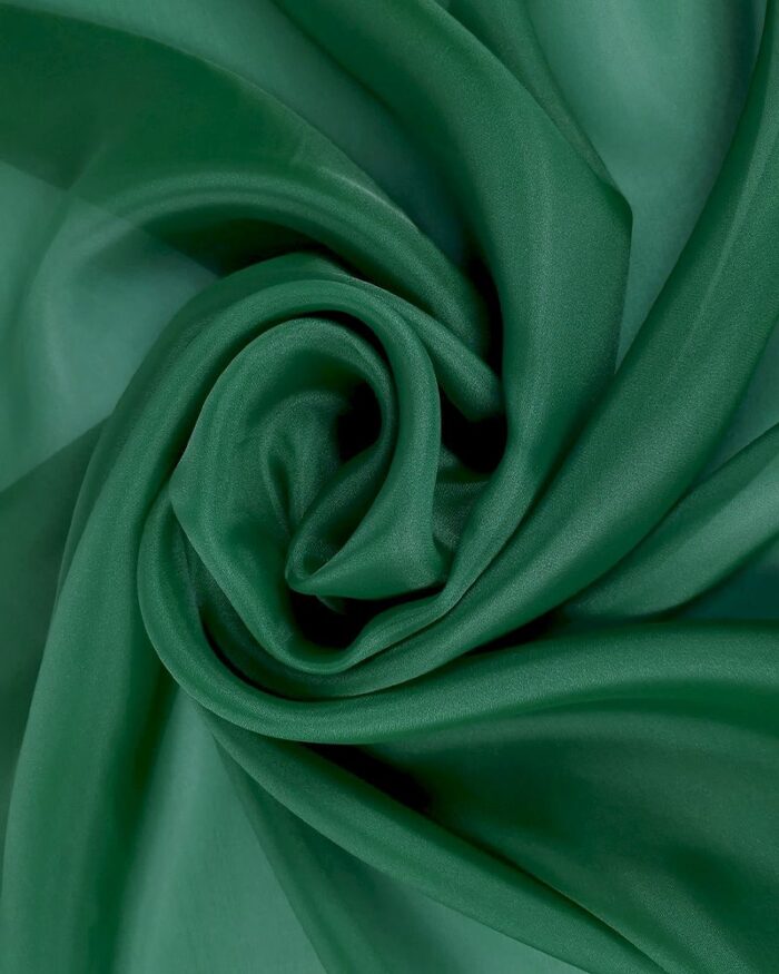 Material textil organza 1,5m - 17-verde - imagine 1