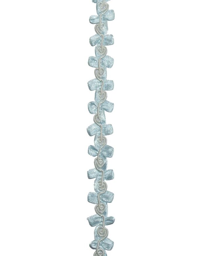 pasmanterie banda brodata cu lurex-16mm_ZF268-Turqoise-deschis Banda brodata cu lurex-16mm - ZF268-Turqoise-deschis - imagine 1