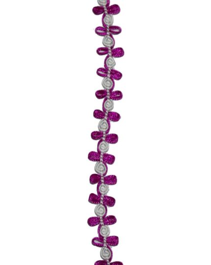 Banda brodata cu lurex-16mm - ZF272-magenta